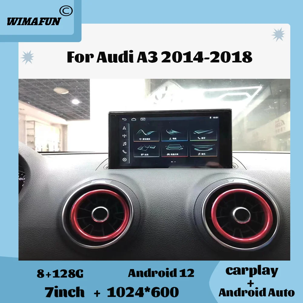 Автомагнитола 7 дюймов для Audi A3 2014-2018 Carplay, мультимедийная навигация меню OEM, 4G, Wi-Fi, GPS, Android
Автомагнитола 7 дюймов для Audi A3 2014-2018 Carplay, мультимедийная навигация меню OEM, 4G, Wi-Fi, GPS, Android