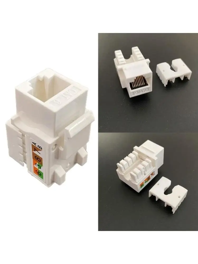 Cat6 RJ45 Keystone Jacks Profile, Ethernet Wall Down Connector
Cat6 RJ45 Keystone Jacks Profile, Ethernet Wall Down Connector