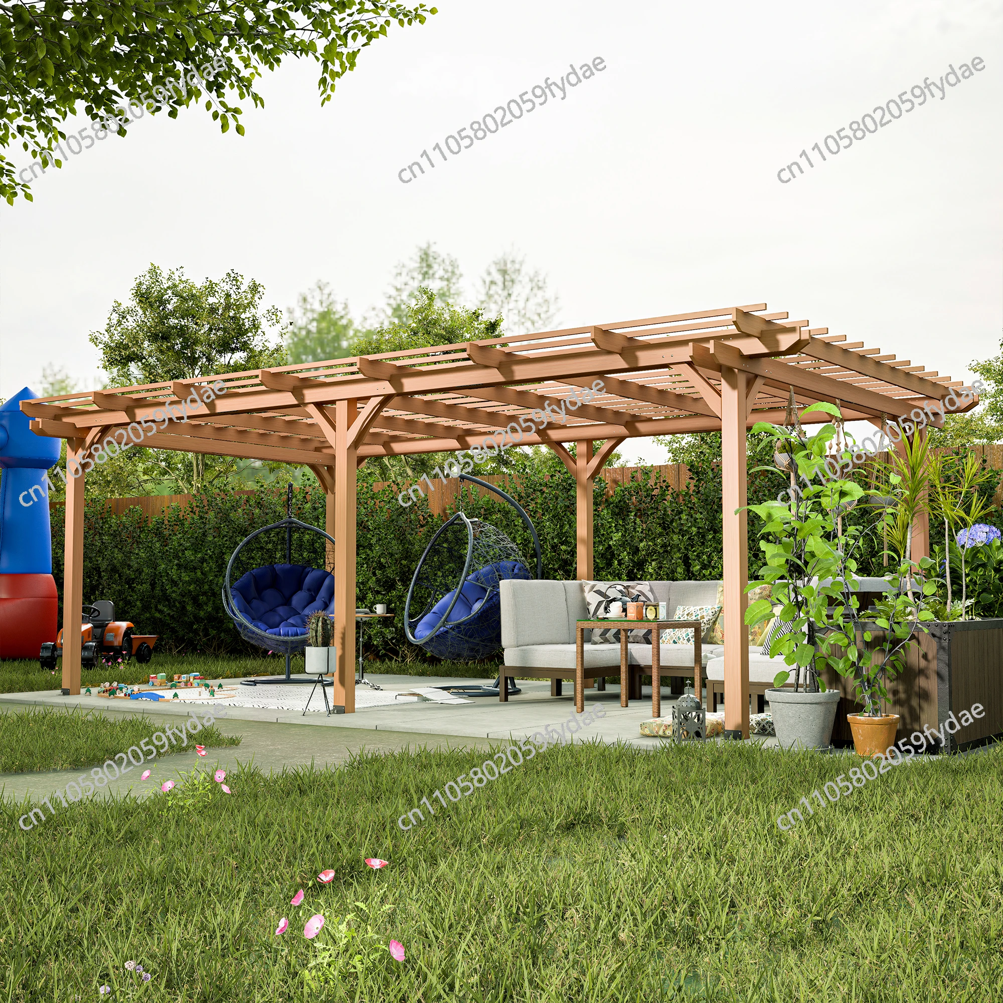 Outdoor Gazebo Wooden Grape pergola for Climbing Plant Support, Garden, Terrace, Backyard, Deck, Brown
Outdoor Gazebo Wooden Grape pergola for Climbing Plant Support, Garden, Terrace, Backyard, Deck, Brown