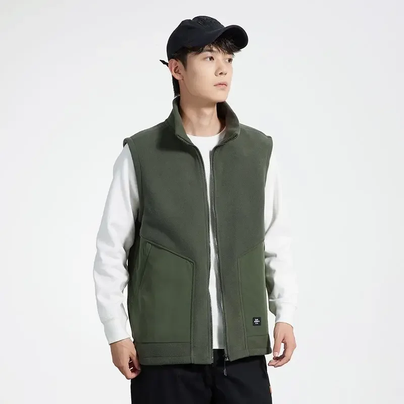 Мужской флисовый ветрозащитный свободный жилет, пиджак с термоворотником для улицы, повседневная многослойная теплая зимняя куртка
Мужской флисовый ветрозащитный свободный жилет, пиджак с термоворотником для улицы, повседневная многослойная теплая зимняя куртка 