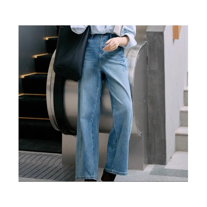 Прямые широкие джинсы с высокой талией, женские осенние узкие длинные брюки с высокой талией, джинсы в уличном стиле, повседневный стиль
Прямые широкие джинсы с высокой талией, женские осенние узкие длинные брюки с высокой талией, джинсы в уличном стиле, повседневный стиль