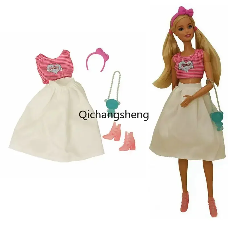 Fashion Pink 1/6 Doll Clothes For Barbie Outfits Set For Barbie Dress Shirt Skirt Shoes Bag 11.5" Dolls Accessories Kids Toys
Fashion Pink 1/6 Doll Clothes For Barbie Outfits Set For Barbie Dress Shirt Skirt Shoes Bag 11.5" Dolls Accessories Kids Toys