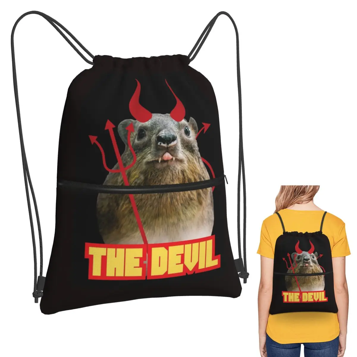 Rock Hyrax Devil Backpacks Casual Drawstring Bags Storage Bag Book Bags for Man Woman Students
Rock Hyrax Devil Backpacks Casual Drawstring Bags Storage Bag Book Bags for Man Woman Students