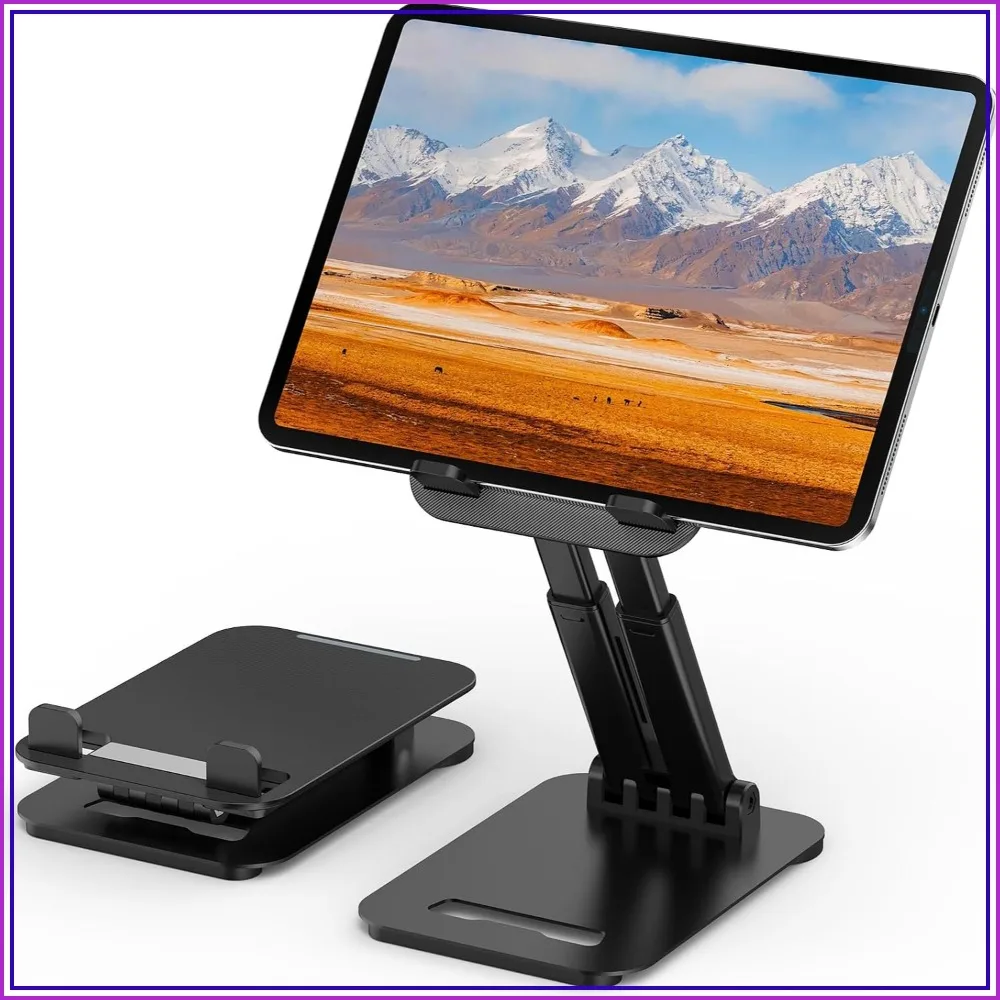 Adjustable Tablet Stand for Desk, Foldable Portable Holder Compatible with 4-16" Tablets, Kindle, Switch, iPad Pro/Air/Mini
Adjustable Tablet Stand for Desk, Foldable Portable Holder Compatible with 4-16" Tablets, Kindle, Switch, iPad Pro/Air/Mini