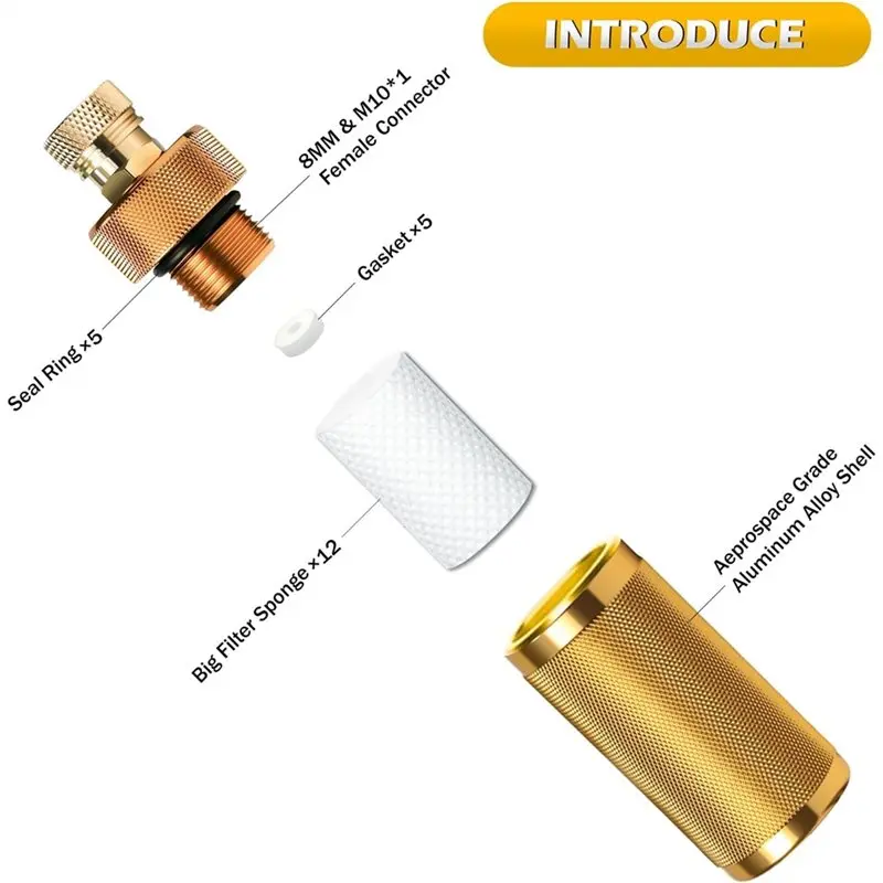 Light Weight For High Pressure Water-Oil Separator 30Mpa With 39 Inch Spring Flexible Hose,For Air Compressor Pump
Light Weight For High Pressure Water-Oil Separator 30Mpa With 39 Inch Spring Flexible Hose,For Air Compressor Pump