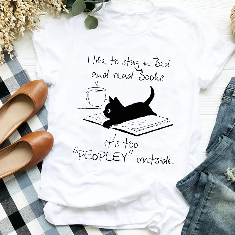 100% Cotton Lady Cartoon Cat Coffee Life Pet Cute Trend Fashion Print Shirt Clothes Top Graphic Female T Tee Womens T-shirt
100% Cotton Lady Cartoon Cat Coffee Life Pet Cute Trend Fashion Print Shirt Clothes Top Graphic Female T Tee Womens T-shirt