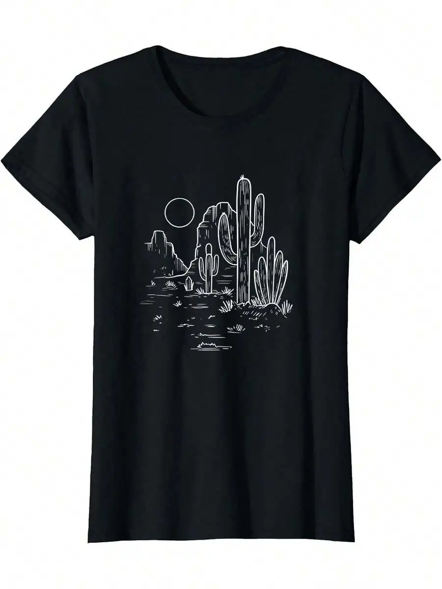 Women Vintage Short Sleeve Cactus Graphic T-Shirt Summer Casual Tee
Women Vintage Short Sleeve Cactus Graphic T-Shirt Summer Casual Tee