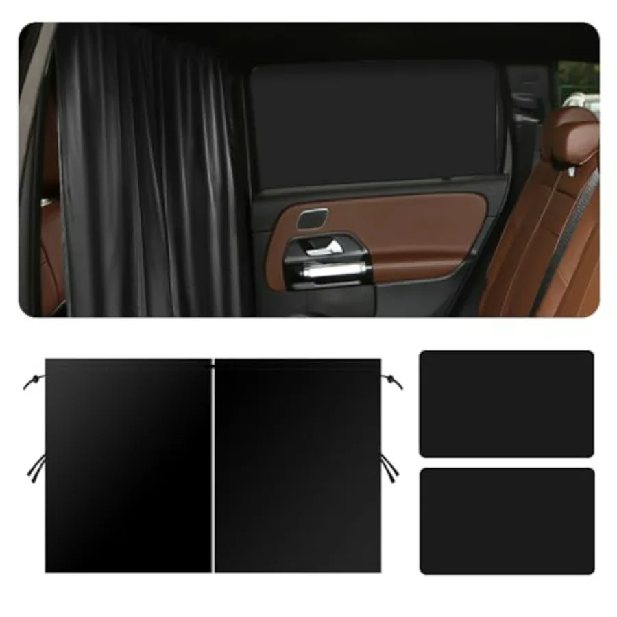 Car Sun Shade Kit, Large Car Curtains Include 1PCS Divider Curtain and 2PCS Magnetic Curtain, Universal Truck Window Shades Acc
Car Sun Shade Kit, Large Car Curtains Include 1PCS Divider Curtain and 2PCS Magnetic Curtain, Universal Truck Window Shades Acc