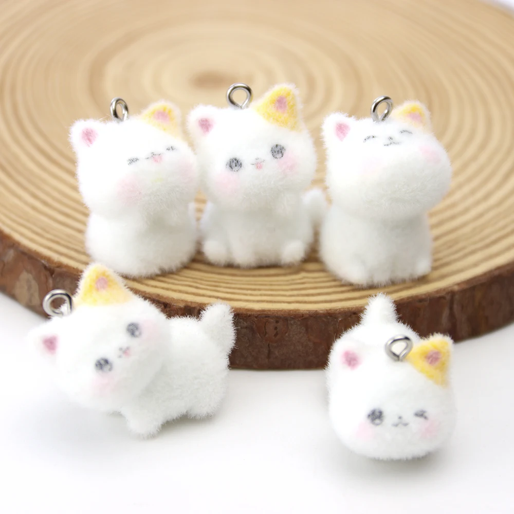 30Pcs 3D Flocking Cartoon Animal Charms Kitten Dolls Pendants for Necklace Earrings Bags Widgets Making DIY Jewelry Accessories
30Pcs 3D Flocking Cartoon Animal Charms Kitten Dolls Pendants for Necklace Earrings Bags Widgets Making DIY Jewelry Accessories
