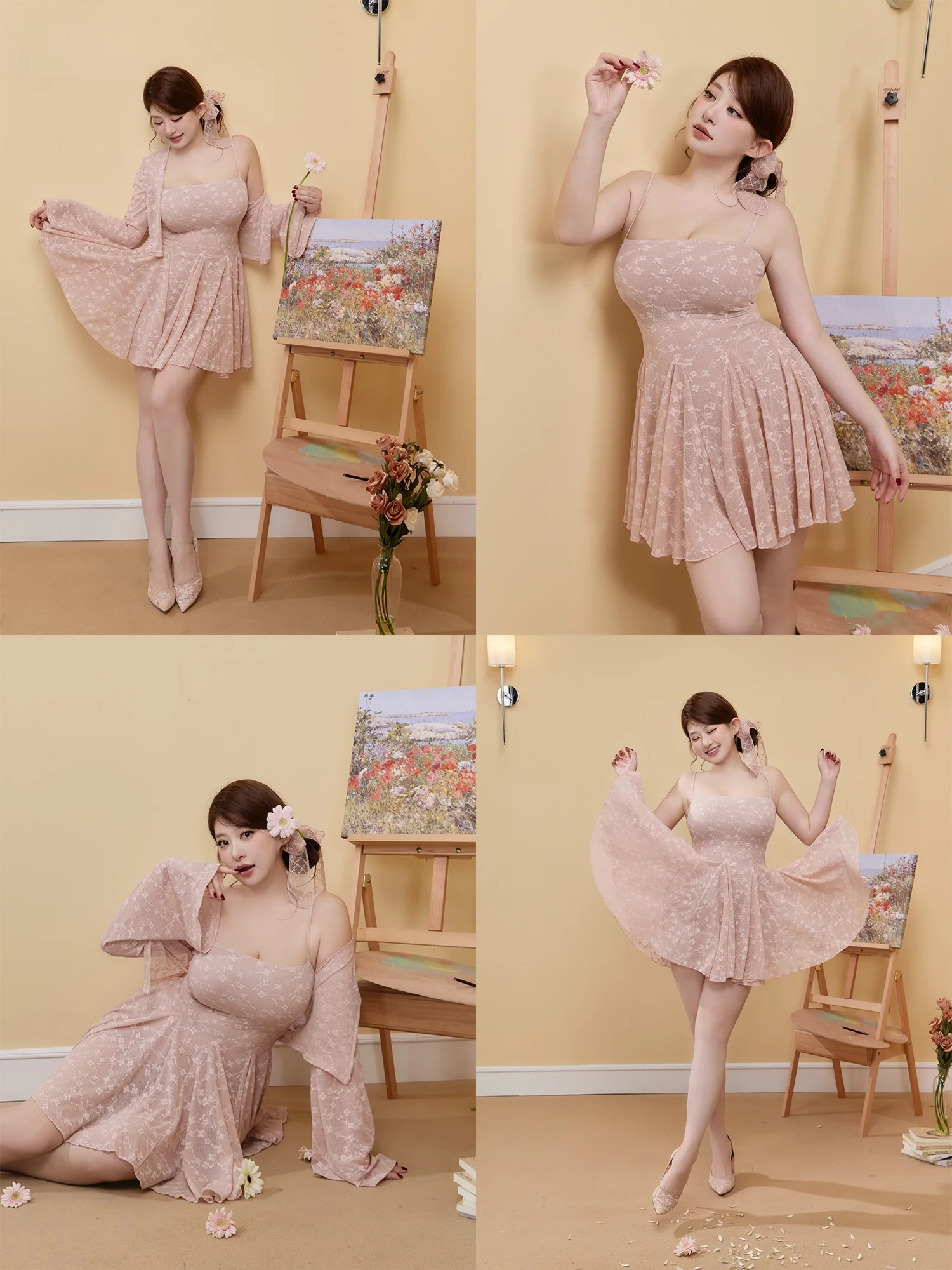 Charming Pink Lace Long Sleeve Women's Top And Skirt Set Spring Fashionable Outfit High Waist Adult Women's Clothing
Charming Pink Lace Long Sleeve Women's Top And Skirt Set Spring Fashionable Outfit High Waist Adult Women's Clothing