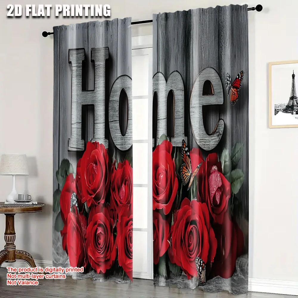 2pcs, Curtains 2D plane printing Red Rose Kitchen Polyester Woven (without rod) Home Decor Ldeal for Bedroom Living Room Window
2pcs, Curtains 2D plane printing Red Rose Kitchen Polyester Woven (without rod) Home Decor Ldeal for Bedroom Living Room Window