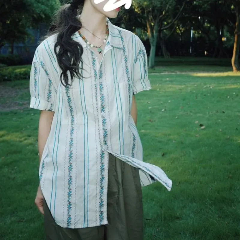 Japanese Vintage Top Summer New Short Sleeved Shirt Loose Casual Shirt Fashionable Top Korean Style Shirts for Women 2025
Japanese Vintage Top Summer New Short Sleeved Shirt Loose Casual Shirt Fashionable Top Korean Style Shirts for Women 2025