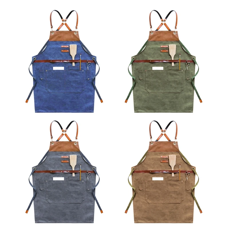 Chef Apron with for Cross Back Adjustable Strap and Large Pockets for Men Women
Chef Apron with for Cross Back Adjustable Strap and Large Pockets for Men Women