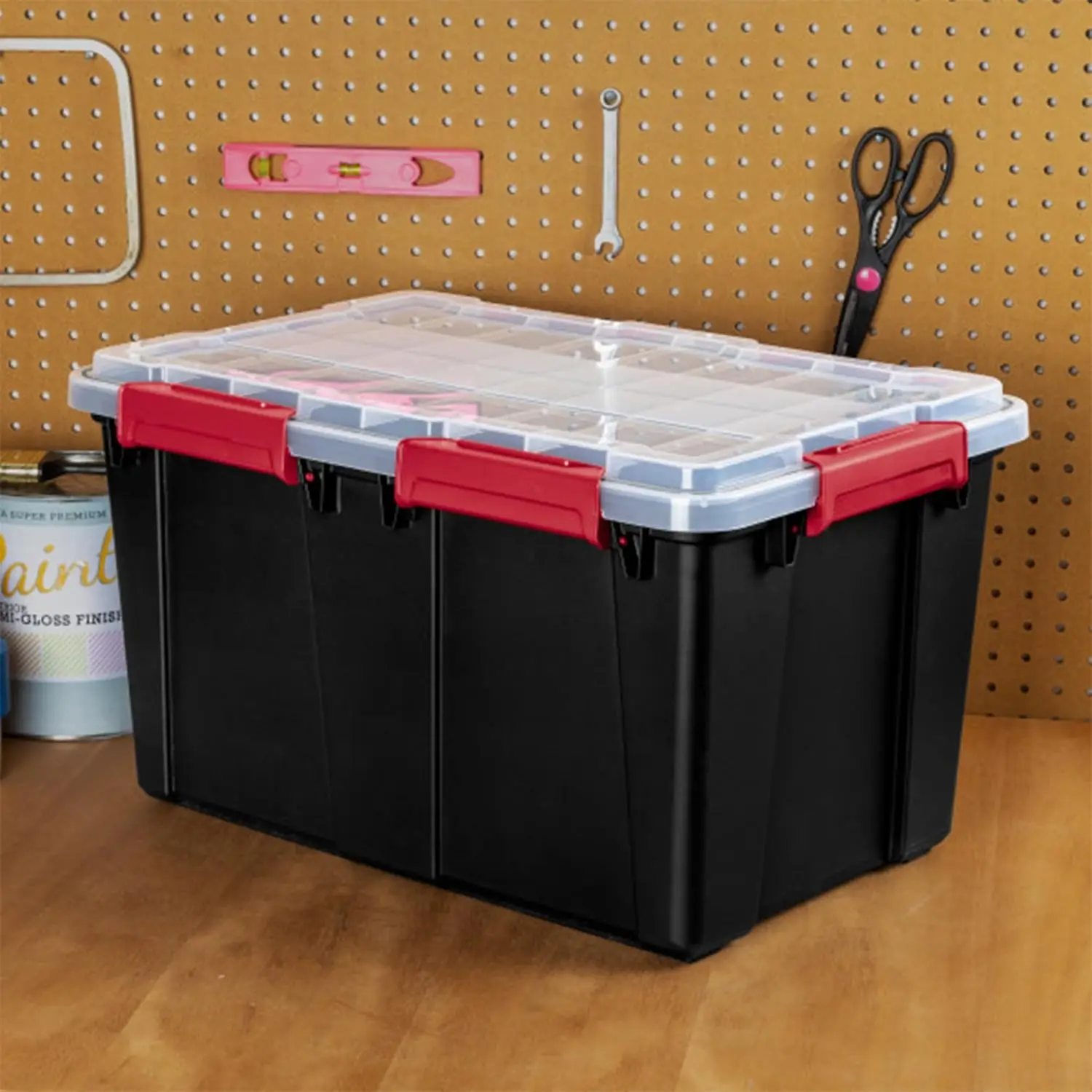 4 Pack Gasket Box, Stackable Plastic 13.5 Gallon Storage Container with Lids, Black - Waterproof and Dustproof Tote for Home Org
4 Pack Gasket Box, Stackable Plastic 13.5 Gallon Storage Container with Lids, Black - Waterproof and Dustproof Tote for Home Org