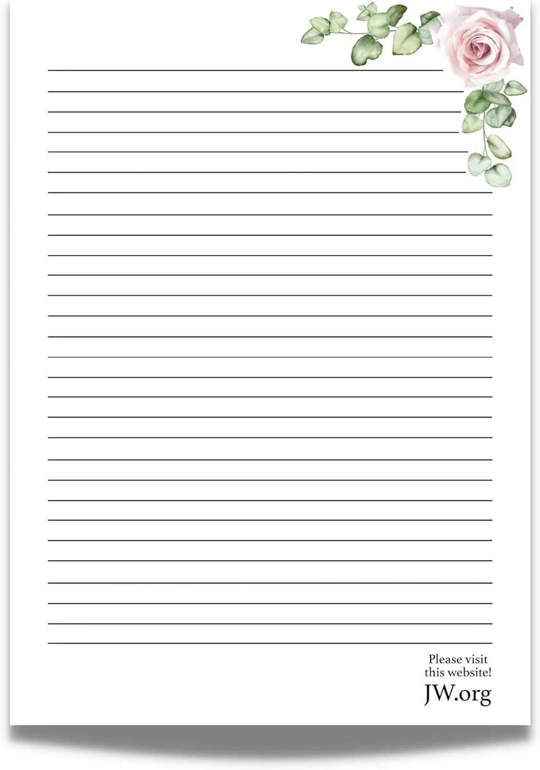 A4 Lined Letter Writing Pad - 50 Sheets, Pink Rose Design, Easy Tear Off
A4 Lined Letter Writing Pad - 50 Sheets, Pink Rose Design, Easy Tear Off