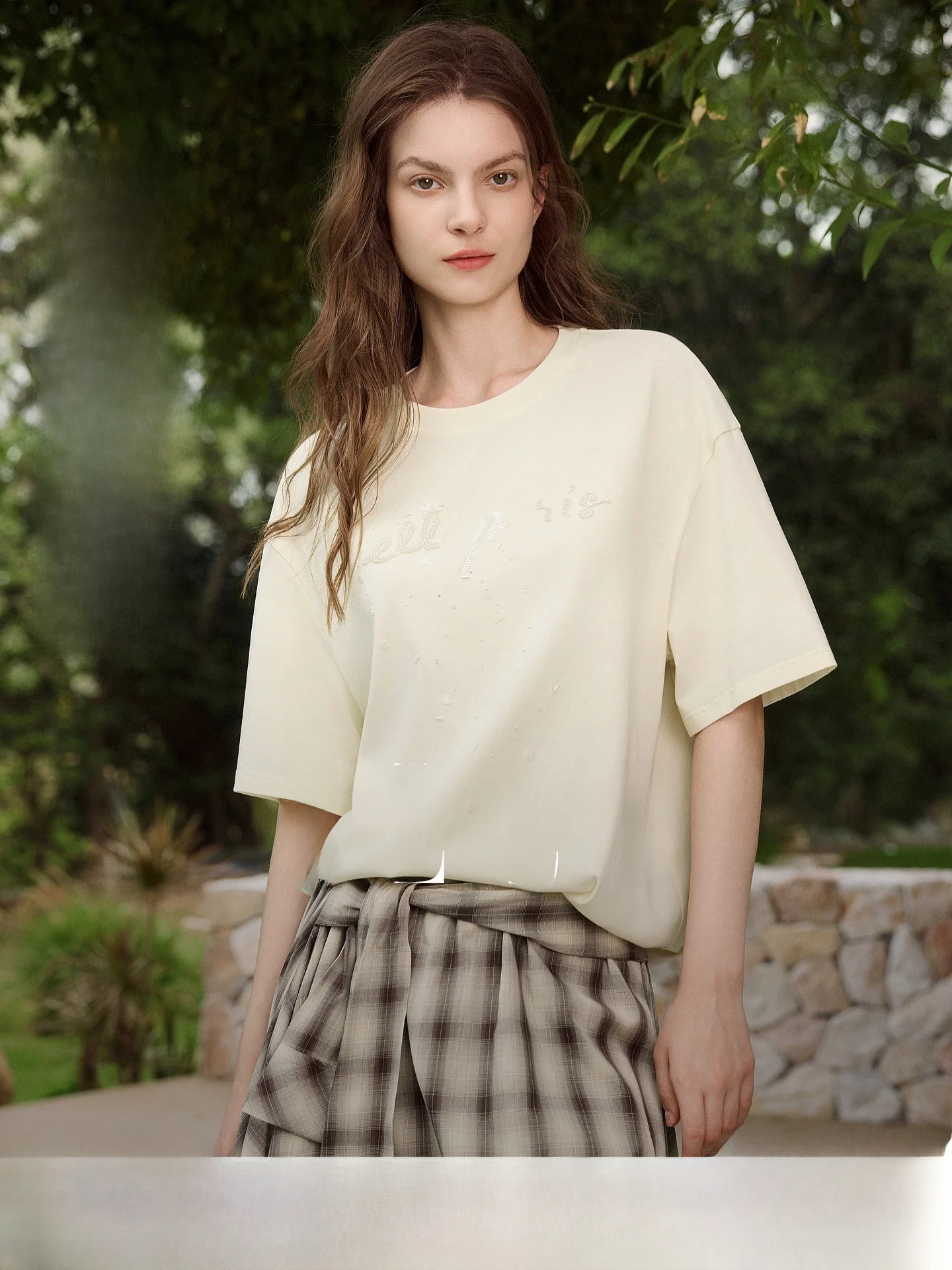 Elle Heavy Embroidery Ruched Sleeveless Top Women's Summer New Loose Fit T-Shirt Cotton Lyocell Fiber round Neck Short Sleeve
Elle Heavy Embroidery Ruched Sleeveless Top Women's Summer New Loose Fit T-Shirt Cotton Lyocell Fiber round Neck Short Sleeve