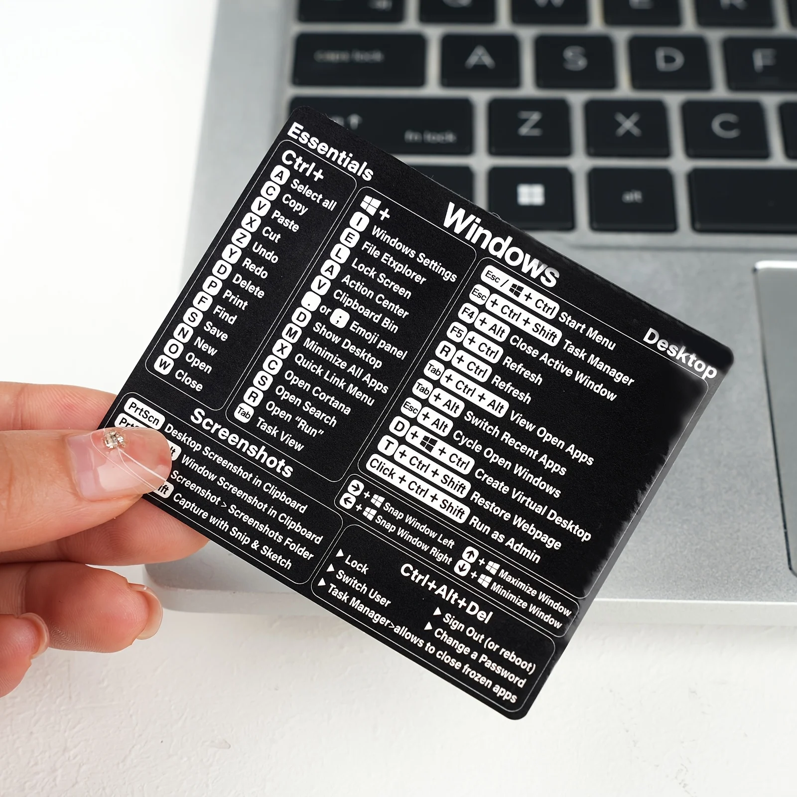 1 Piece Windows Keyboard Shortcut Vinyl Sticker - Customizable PC Laptop Desktop Decor, Rough Black Design, Durable
1 Piece Windows Keyboard Shortcut Vinyl Sticker - Customizable PC Laptop Desktop Decor, Rough Black Design, Durable