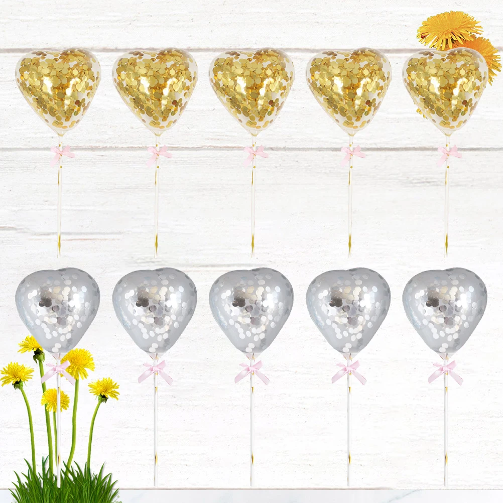 10 Pcs Heart-shaped Balloon Cake Insert Dessert Topper Birthday Party Decorations Cupcake
10 Pcs Heart-shaped Balloon Cake Insert Dessert Topper Birthday Party Decorations Cupcake