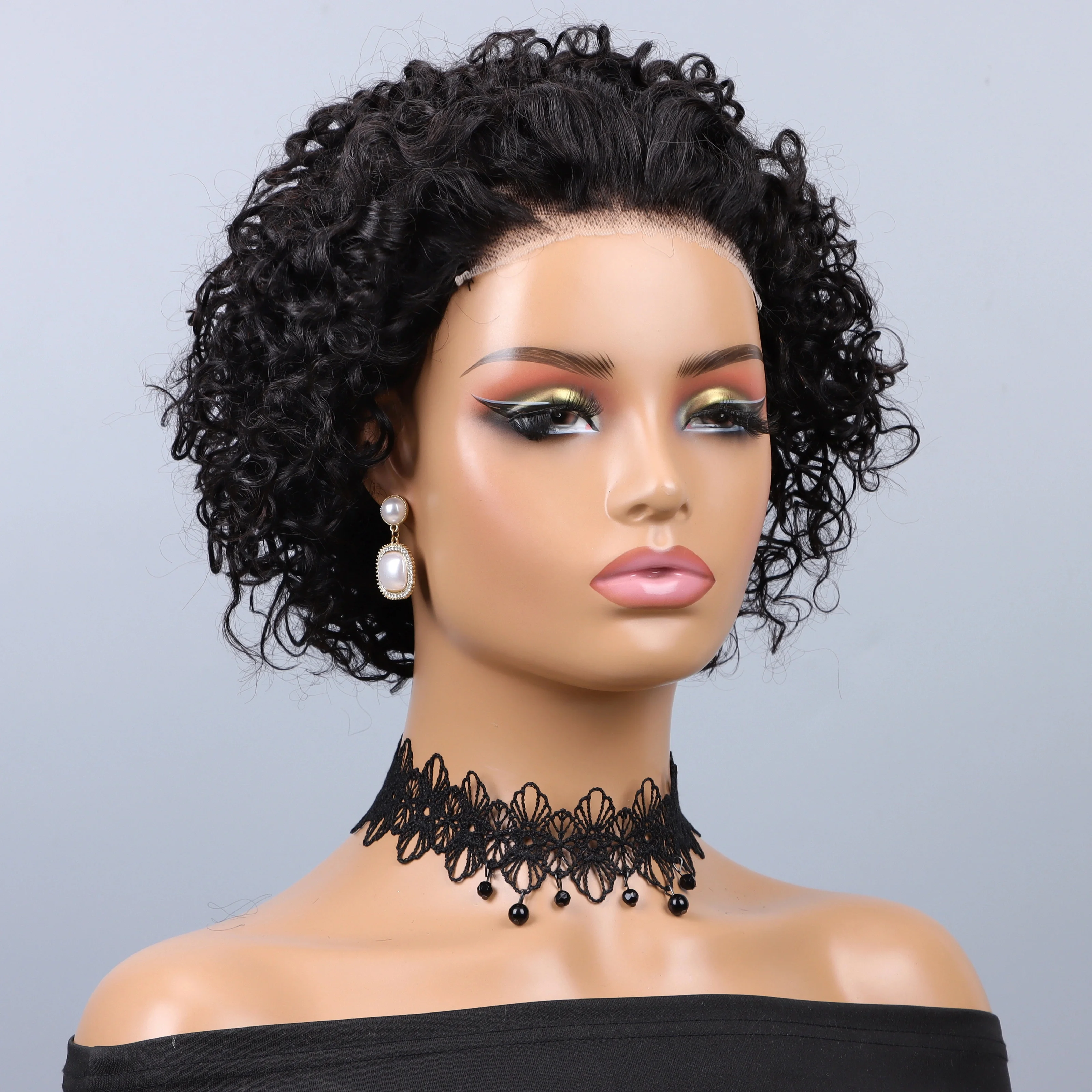 Glueless Short Curly Pixie Cut Wig Human Hair 5×5 Lace Closure Wigs Peruvian Curly Bob Wig Pixie Lace Wig With drawstring
Glueless Short Curly Pixie Cut Wig Human Hair 5×5 Lace Closure Wigs Peruvian Curly Bob Wig Pixie Lace Wig With drawstring