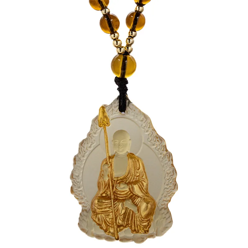 Ksitigarbha Bodhisattva Pendant Buddha Statue Necklace with Glazed Prayer Beads Peaceful Lucky Amulet Gifts
Ksitigarbha Bodhisattva Pendant Buddha Statue Necklace with Glazed Prayer Beads Peaceful Lucky Amulet Gifts