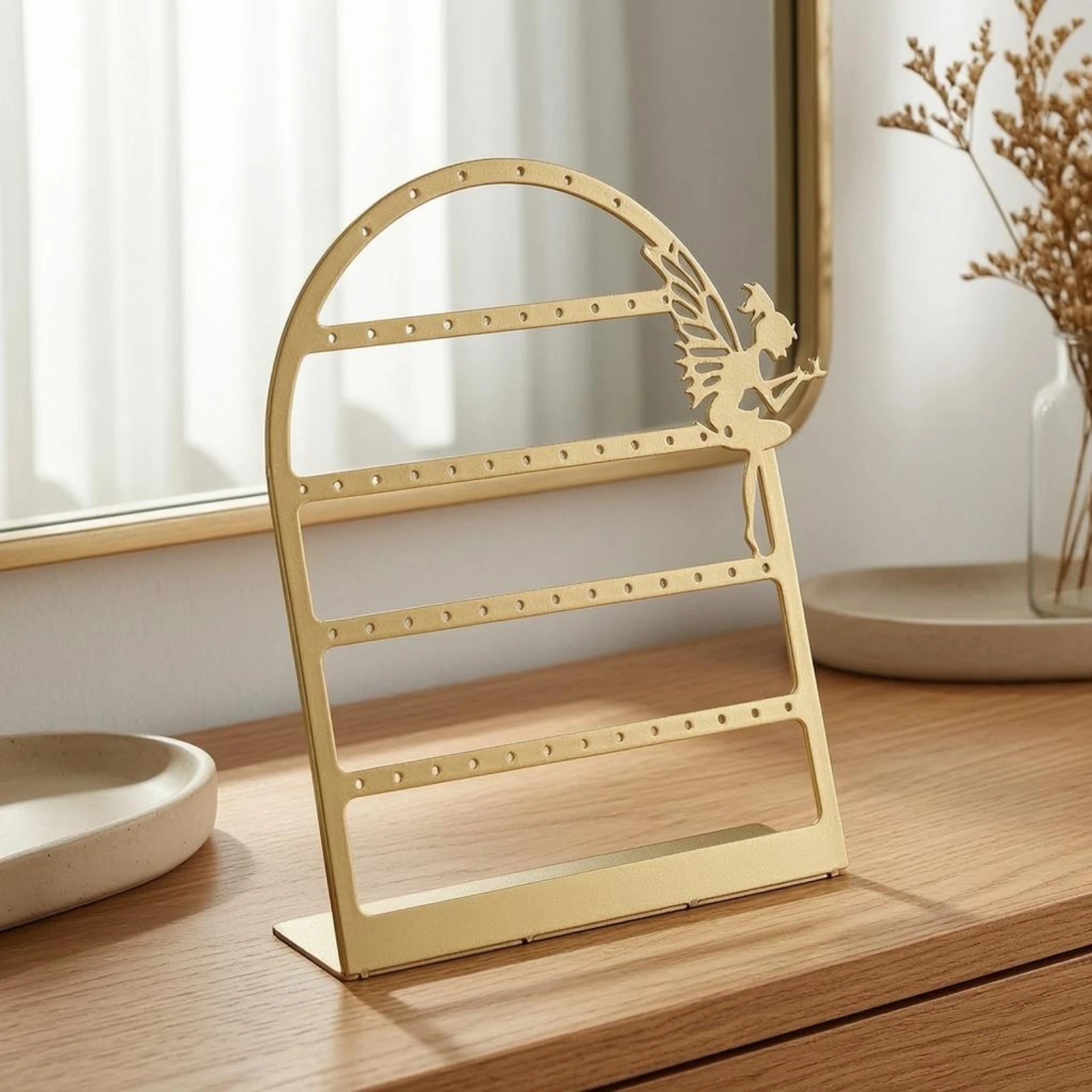 Earring Display Rack Fairy Silhouette Earring Display Stand Iron Hanging Holes
Earring Display Rack Fairy Silhouette Earring Display Stand Iron Hanging Holes