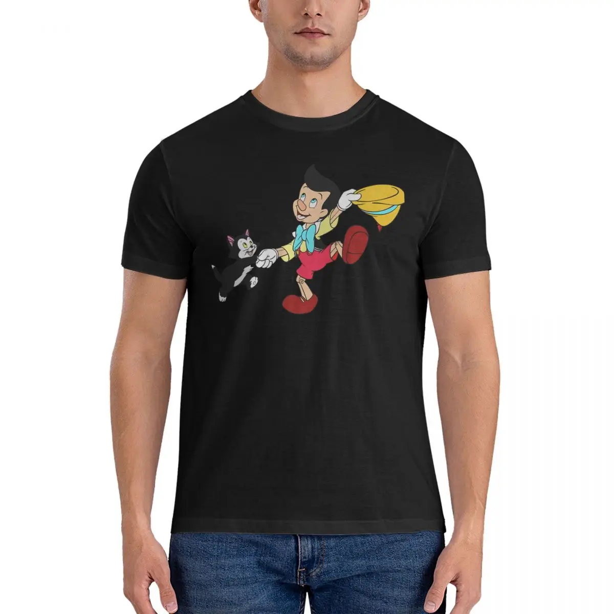 Fashion Disney T-Shirt Men Crewneck 100% Cotton T Shirt pinocchio Short Sleeve Tees Adult Clothes
Fashion Disney T-Shirt Men Crewneck 100% Cotton T Shirt pinocchio Short Sleeve Tees Adult Clothes