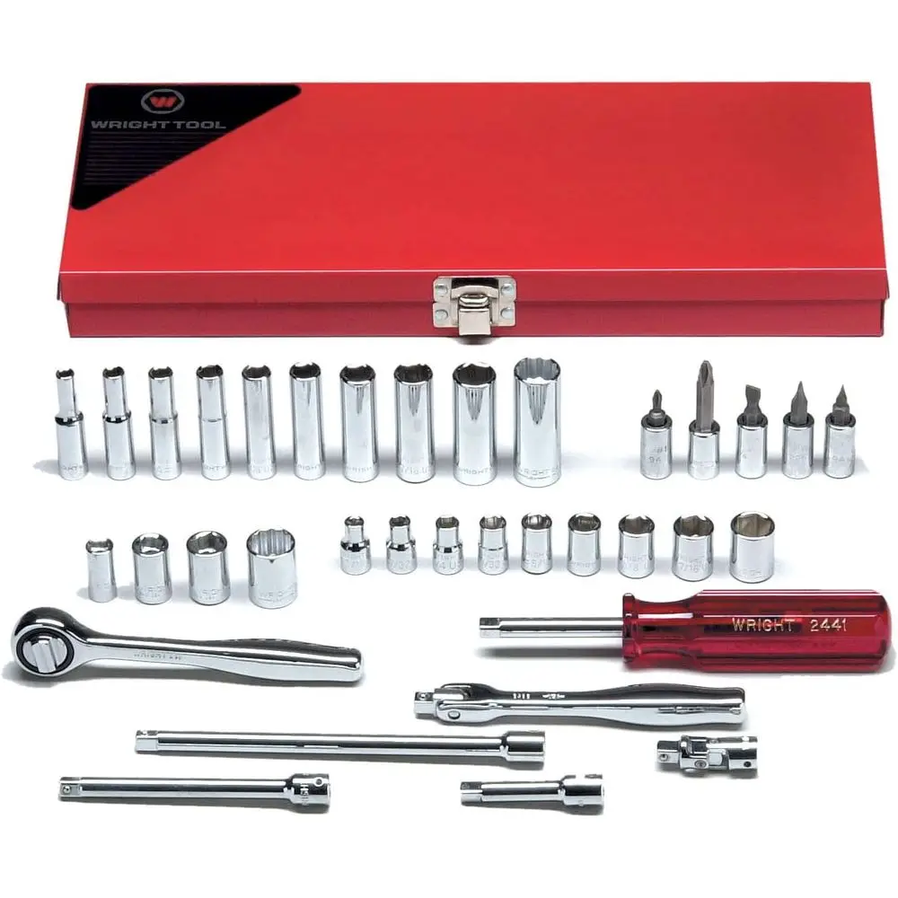 34-Piece 236mm Drive Socket and Screwdriver Bit Set
34-Piece 236mm Drive Socket and Screwdriver Bit Set