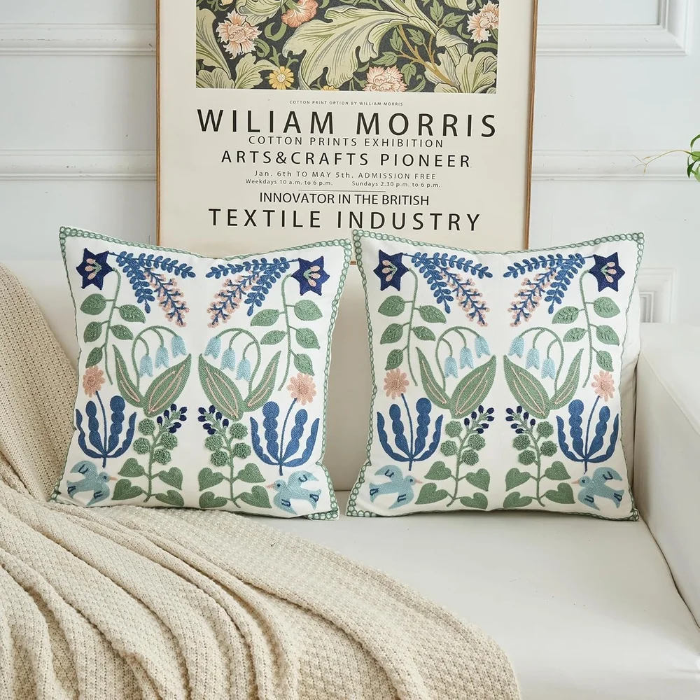 Embroidered Floral Pillow Cover - Soft, Comfortable Decor for a Fresh and Elegant Look, Perfect for Bedrooms
Embroidered Floral Pillow Cover - Soft, Comfortable Decor for a Fresh and Elegant Look, Perfect for Bedrooms