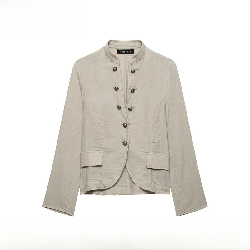 Fashionable Minimalist Women's Suit Jacket with Buttons New Arrival Spring Summer Standard Fit Long Sleeve Polyester Fiber
Fashionable Minimalist Women's Suit Jacket with Buttons New Arrival Spring Summer Standard Fit Long Sleeve Polyester Fiber