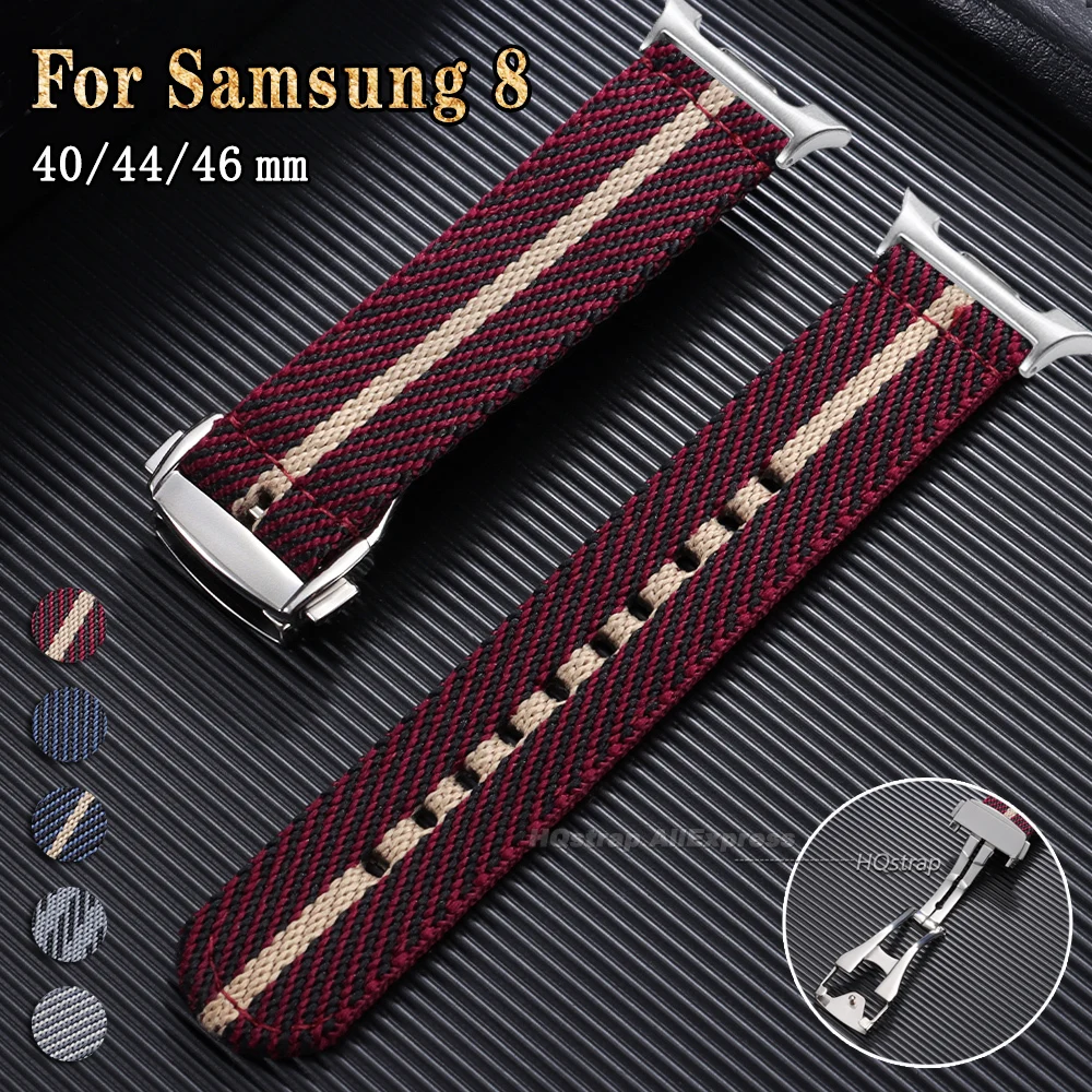 Nylon Watch Strap for Samsung Galaxy Watch 8 Classic 46mm Bracelet for Galaxy Watch 8 44mm 40mm Woven Canvas Fabric Wristband
Nylon Watch Strap for Samsung Galaxy Watch 8 Classic 46mm Bracelet for Galaxy Watch 8 44mm 40mm Woven Canvas Fabric Wristband