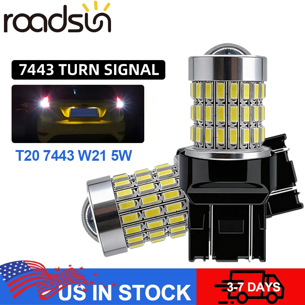 2Pcs Led Bulb 7443 W21/5W Turn Signal Light 3014 Chips Auto LED Signal Light Tail Brake Light Reverse Bulb 12V
2Pcs Led Bulb 7443 W21/5W Turn Signal Light 3014 Chips Auto LED Signal Light Tail Brake Light Reverse Bulb 12V