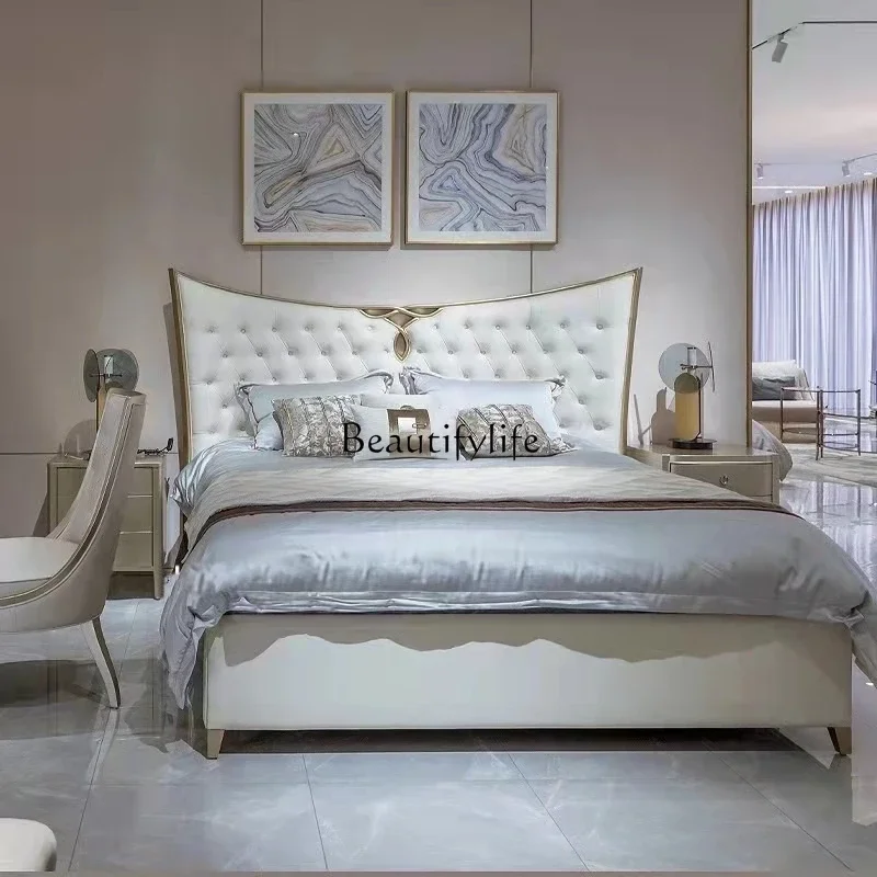 yj19 Light luxury solid wood double bed French princess bed European 1.8 meters master bedroom American simplicity
yj19 Light luxury solid wood double bed French princess bed European 1.8 meters master bedroom American simplicity