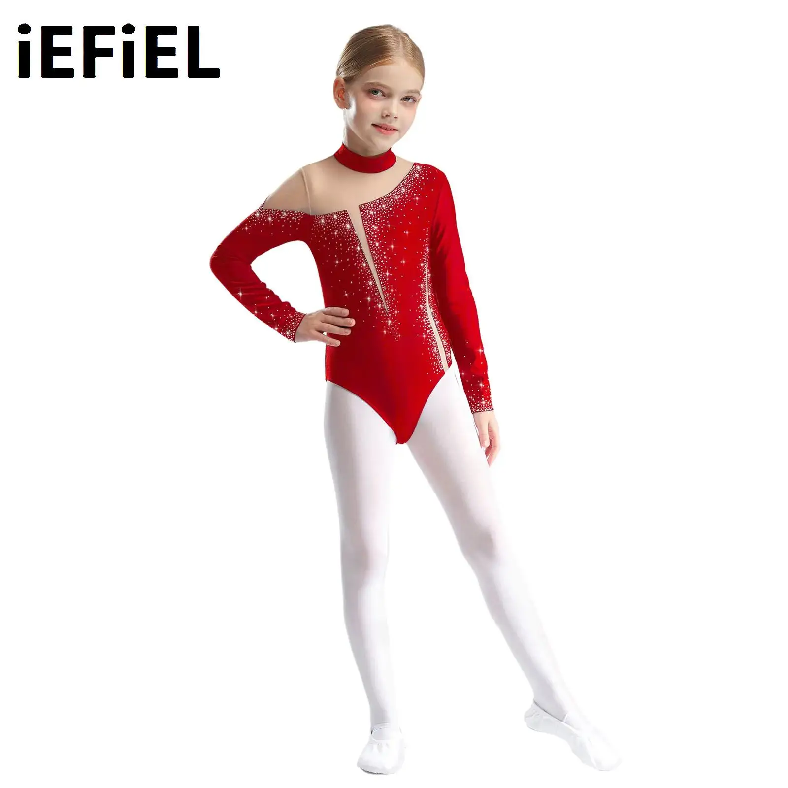 Kids Girls Gymnastics Dance Leotard Sparkly Rhinestones Keyhole Back Sheer Mesh Patchwork Bodysuit for Figure Skating
Kids Girls Gymnastics Dance Leotard Sparkly Rhinestones Keyhole Back Sheer Mesh Patchwork Bodysuit for Figure Skating