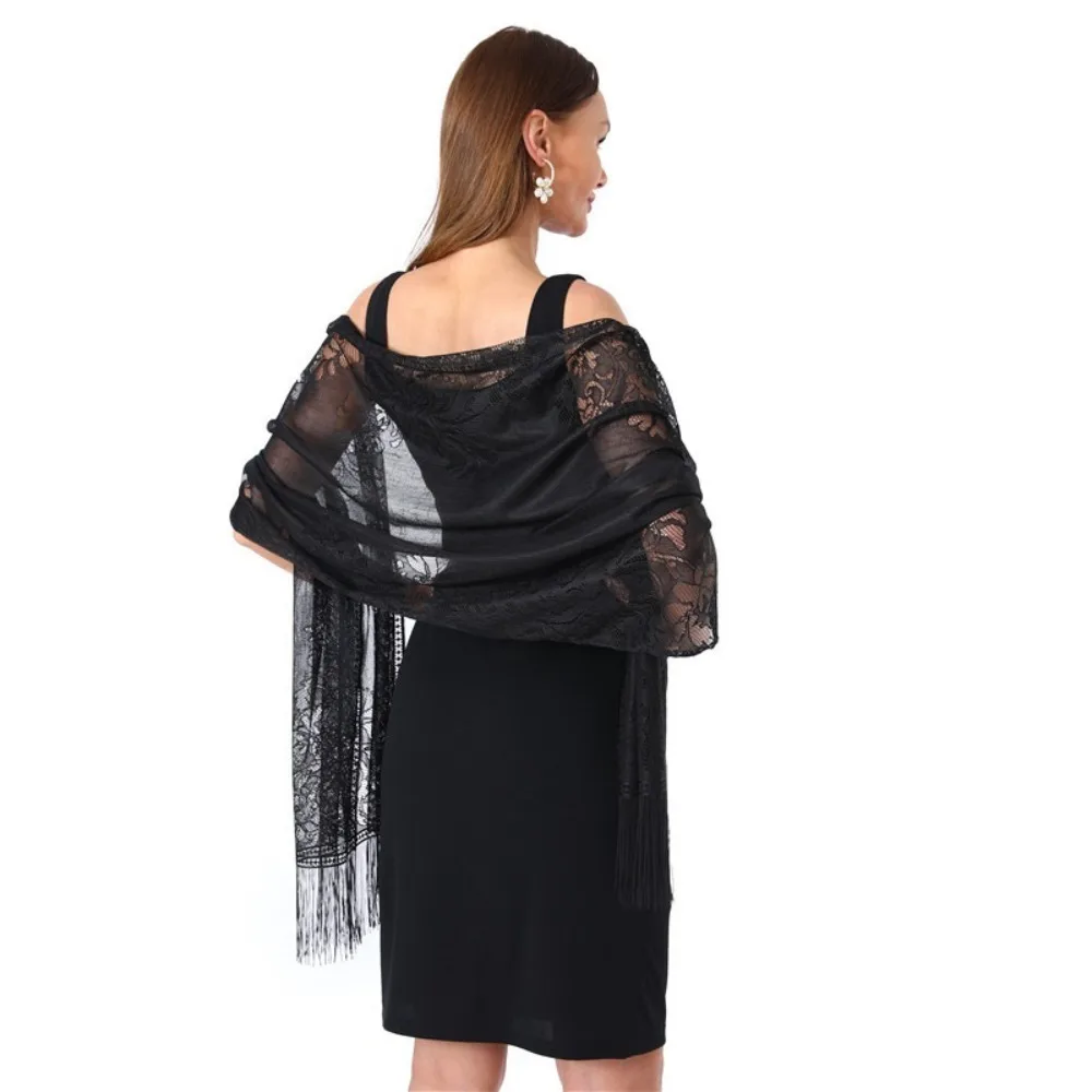 Wedding Accessories With Tassel Lace Shawl Hollow Solid Color Wedding Bridal Shawl Evening Prom Cape Cosplay
Wedding Accessories With Tassel Lace Shawl Hollow Solid Color Wedding Bridal Shawl Evening Prom Cape Cosplay