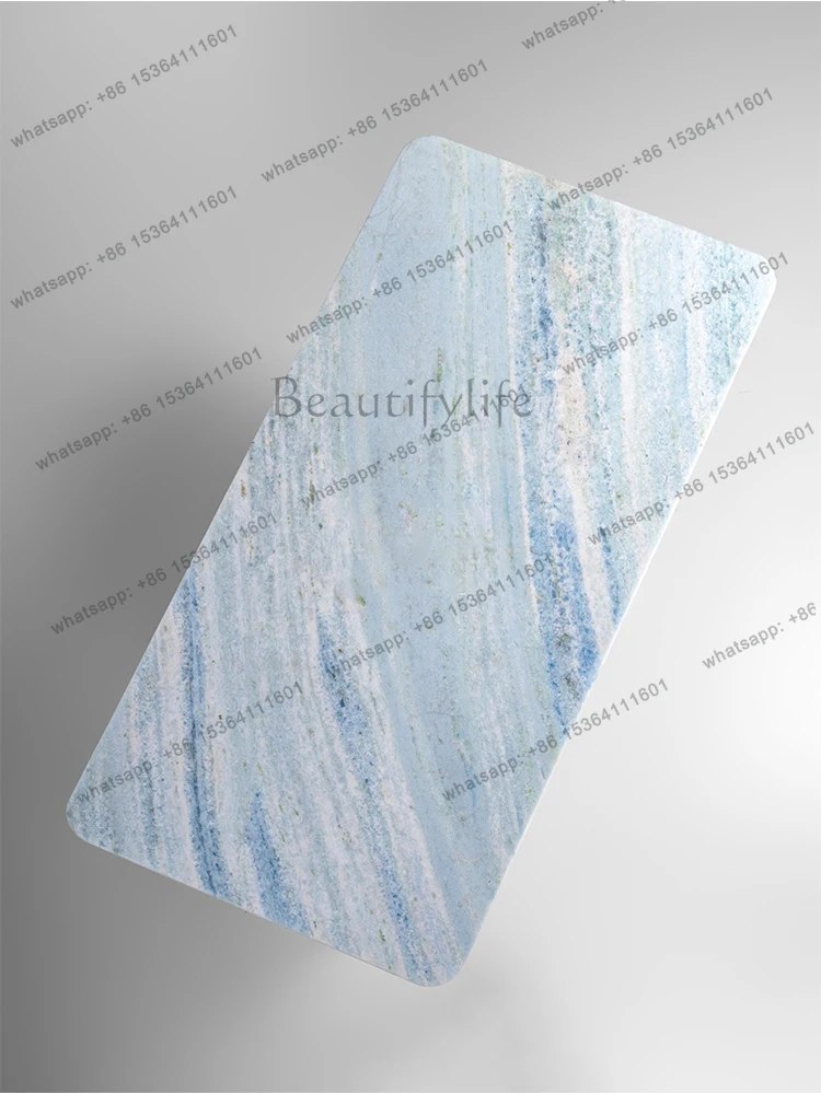 Brazilian Blue Crystal Stone Dining Table, Italian Minimalist Design with Acrylic Legs, Heat & Scratch Resistant, Customizable
Brazilian Blue Crystal Stone Dining Table, Italian Minimalist Design with Acrylic Legs, Heat & Scratch Resistant, Customizable