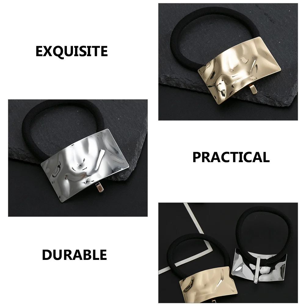 4 Pcs Metal Hair Rope Bands Ties Elastic Ponytail Holders Accessory for Women Snap Accessories 
4 Pcs Metal Hair Rope Bands Ties Elastic Ponytail Holders Accessory for Women Snap Accessories
