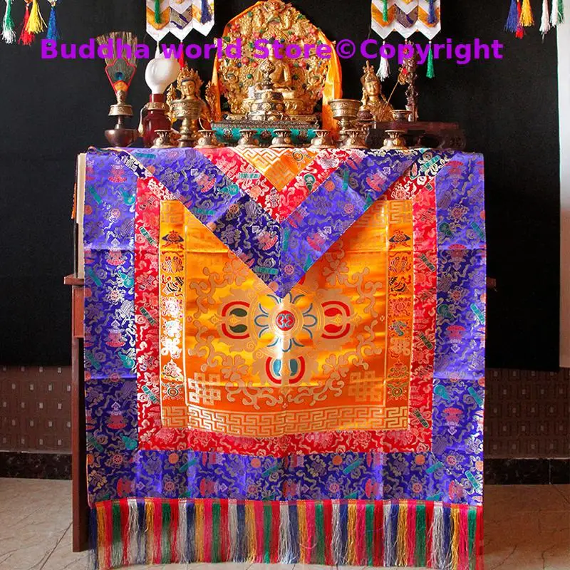 2PCS Wholesale Buddhist supply Tibet family home Buddhism Temple Auspicious Embroidery Buddha Altar cover + Table cloth curtain
2PCS Wholesale Buddhist supply Tibet family home Buddhism Temple Auspicious Embroidery Buddha Altar cover + Table cloth curtain