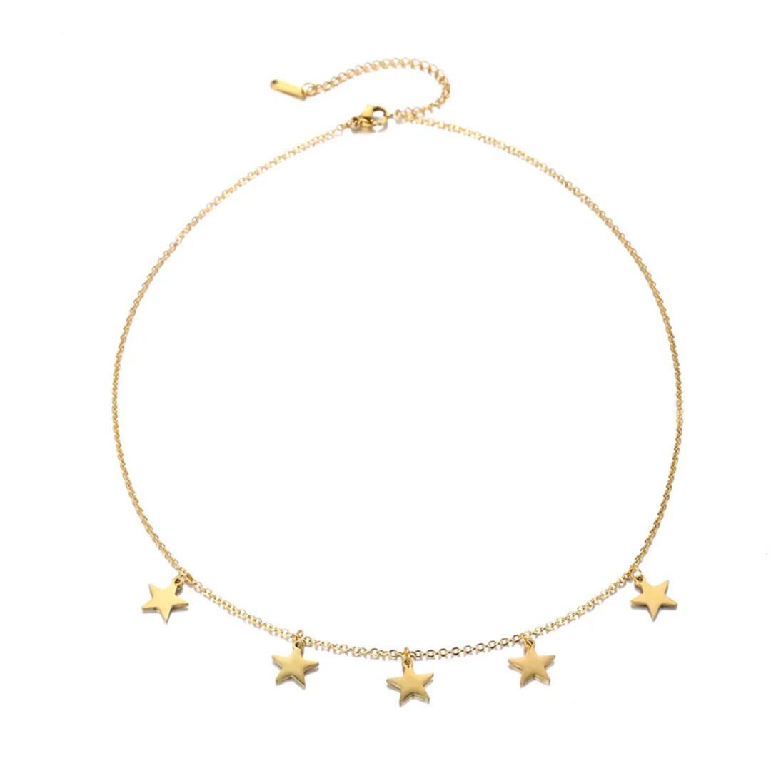 Romantic Small Tiny Statement Pentagram Star Pendant Female Gold Color Stainless Steel Choker Necklace for Woman Jewelry Gift
Romantic Small Tiny Statement Pentagram Star Pendant Female Gold Color Stainless Steel Choker Necklace for Woman Jewelry Gift