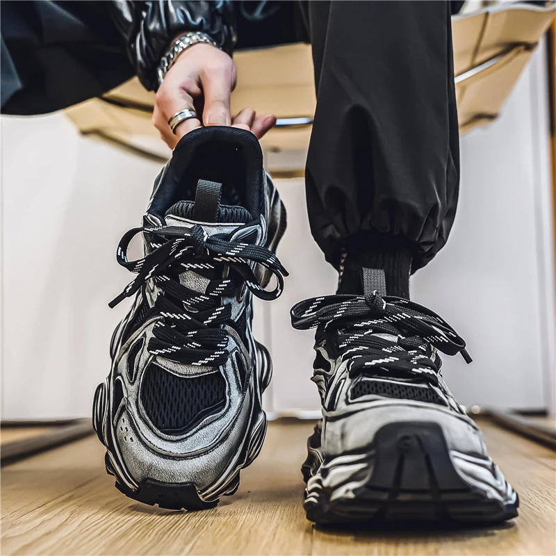 Trendy Men's Running Shoes Casual Sporty Dad Sneakers Youthful Korean Style Mesh Uppers Low Top Outdoor Leisure Footwear
Trendy Men's Running Shoes Casual Sporty Dad Sneakers Youthful Korean Style Mesh Uppers Low Top Outdoor Leisure Footwear