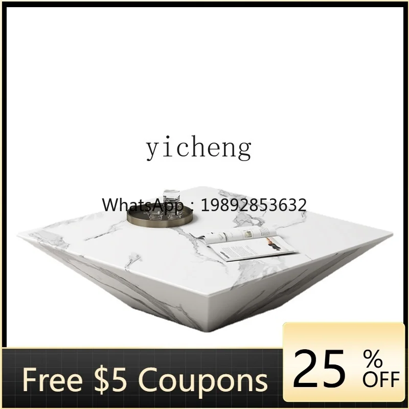 ZZk Light Luxury Minimalist Square Marble Coffee Table Small Apartment Modern Minimalist Creative 
ZZk Light Luxury Minimalist Square Marble Coffee Table Small Apartment Modern Minimalist Creative