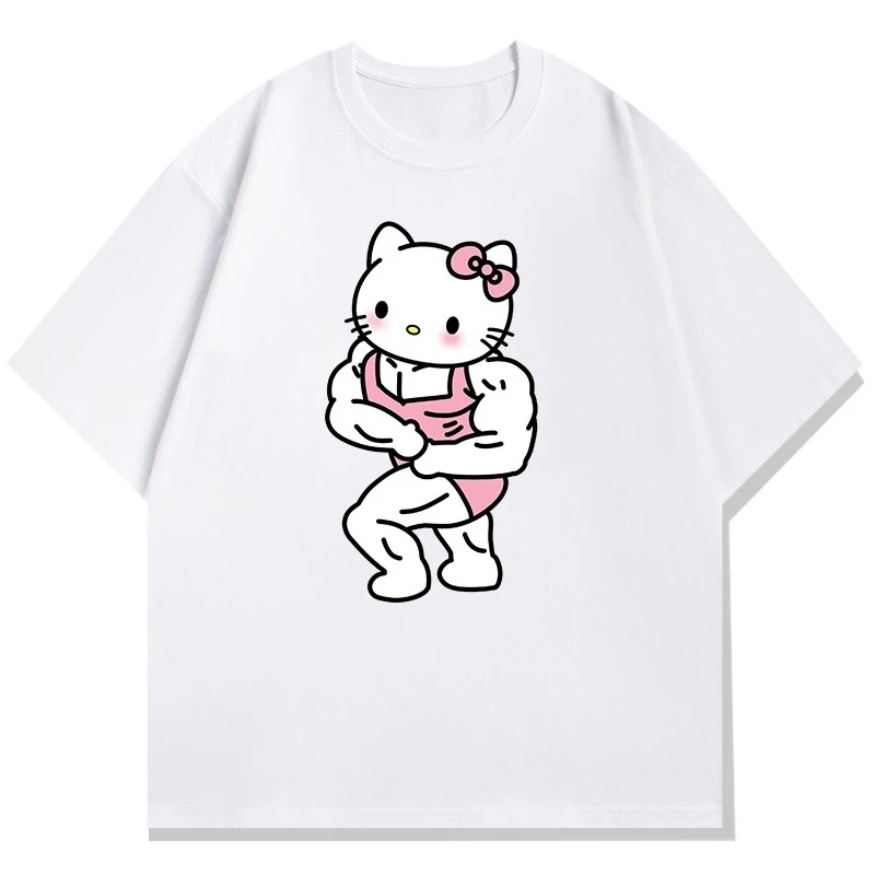 Cartoon Imitation Printed Cotton Short Sleeved T-shirt Suitable for Muscle Exercise Large Casual Loose Multifunctional Women Top
Cartoon Imitation Printed Cotton Short Sleeved T-shirt Suitable for Muscle Exercise Large Casual Loose Multifunctional Women Top