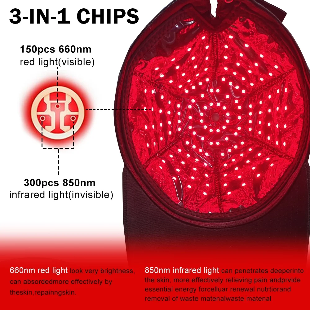 Shanglaite T100A Home Use LED Light Therapy Hat with 150PCS LEDs 660nm 850nm Red Light for Pain Relief
Shanglaite T100A Home Use LED Light Therapy Hat with 150PCS LEDs 660nm 850nm Red Light for Pain Relief