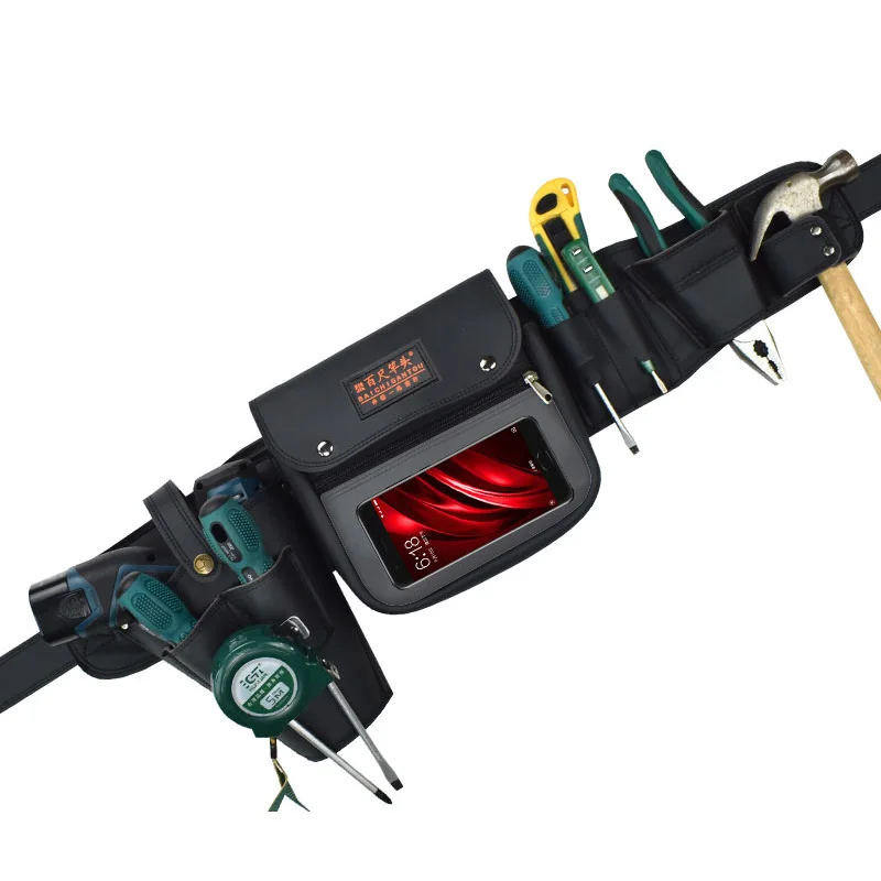 Electrician's Tool Bag Waist Bag Small Leather Belt Type Wear-resistant Leather Electric Drill Waist Packaging Repair Pocket
Electrician's Tool Bag Waist Bag Small Leather Belt Type Wear-resistant Leather Electric Drill Waist Packaging Repair Pocket