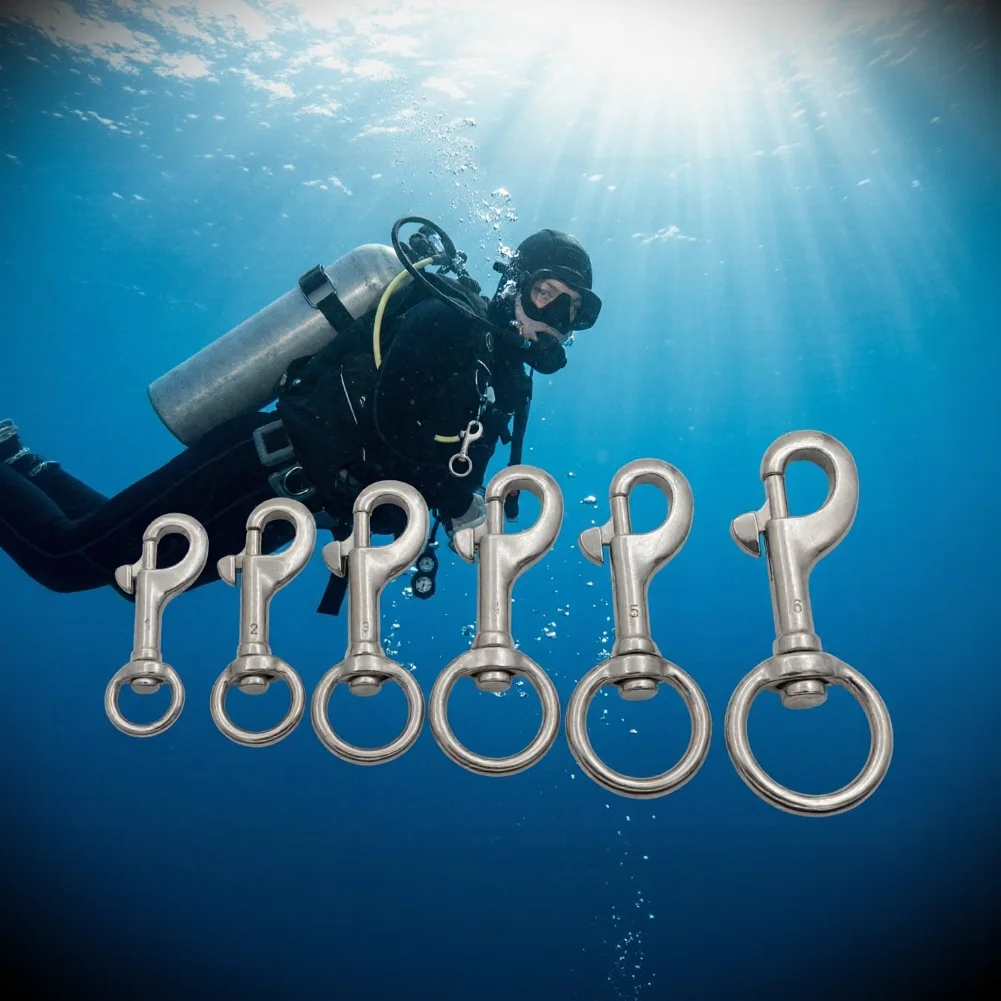 For Outdoor Activities Swivel Eye Snap 304 Stainless Steel Hook Scuba Diving Spring Snap Hook Versatile Applications
For Outdoor Activities Swivel Eye Snap 304 Stainless Steel Hook Scuba Diving Spring Snap Hook Versatile Applications