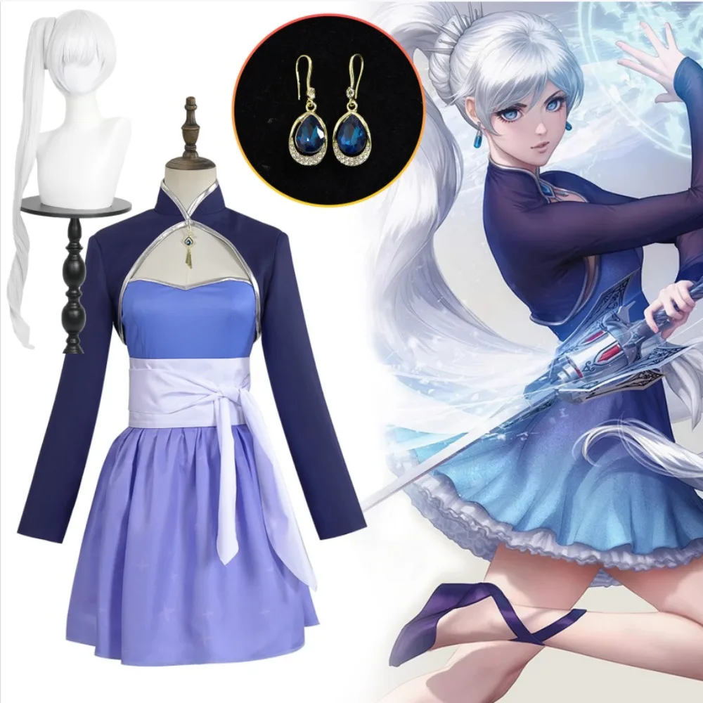 RWBY Weiss Schnee Cosplay Exact Replica Blue Dress Accessories Wig Set Halloween Comic Con Performance Outfit
RWBY Weiss Schnee Cosplay Exact Replica Blue Dress Accessories Wig Set Halloween Comic Con Performance Outfit