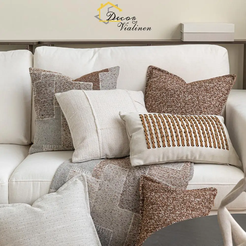 Modern Wabi Sabi style pillows for homestays with soft furnishings, cotton and linen pillows, caramel colored cushions, antique
Modern Wabi Sabi style pillows for homestays with soft furnishings, cotton and linen pillows, caramel colored cushions, antique