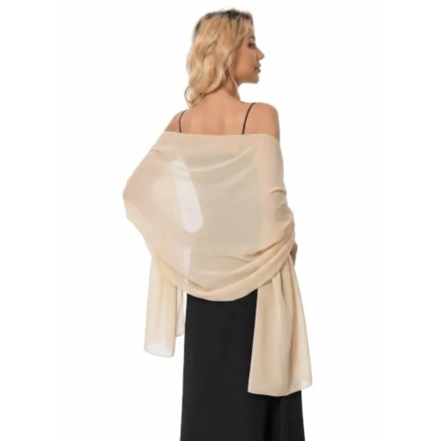 Chiffon Shawls and Wraps for Evening Dresses Women Elegant Soft Scarf Bridal Scarve Wedding Stole
Chiffon Shawls and Wraps for Evening Dresses Women Elegant Soft Scarf Bridal Scarve Wedding Stole