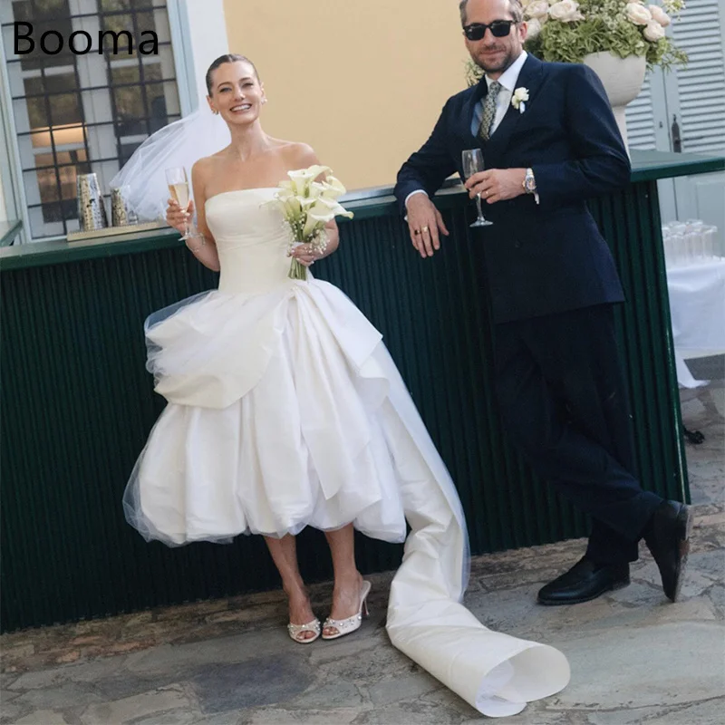 Booma A-Line Wedding Dresses Long Mid-Calf Strapless Sleeveless Pleat Satin Elegant Brides Gown Custom Made 2025
Booma A-Line Wedding Dresses Long Mid-Calf Strapless Sleeveless Pleat Satin Elegant Brides Gown Custom Made 2025