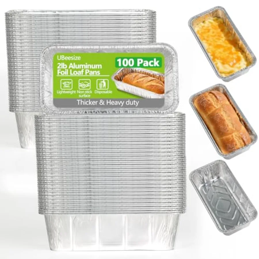 2Lb Thicker and Heavy Duty Disposable Aluminum Loaf Pans Pack Ultra Sturdy 8.5 x 4.5 Foil Bread Pans for Baking Banana Bread Ca
2Lb Thicker and Heavy Duty Disposable Aluminum Loaf Pans Pack Ultra Sturdy 8.5 x 4.5 Foil Bread Pans for Baking Banana Bread Ca
