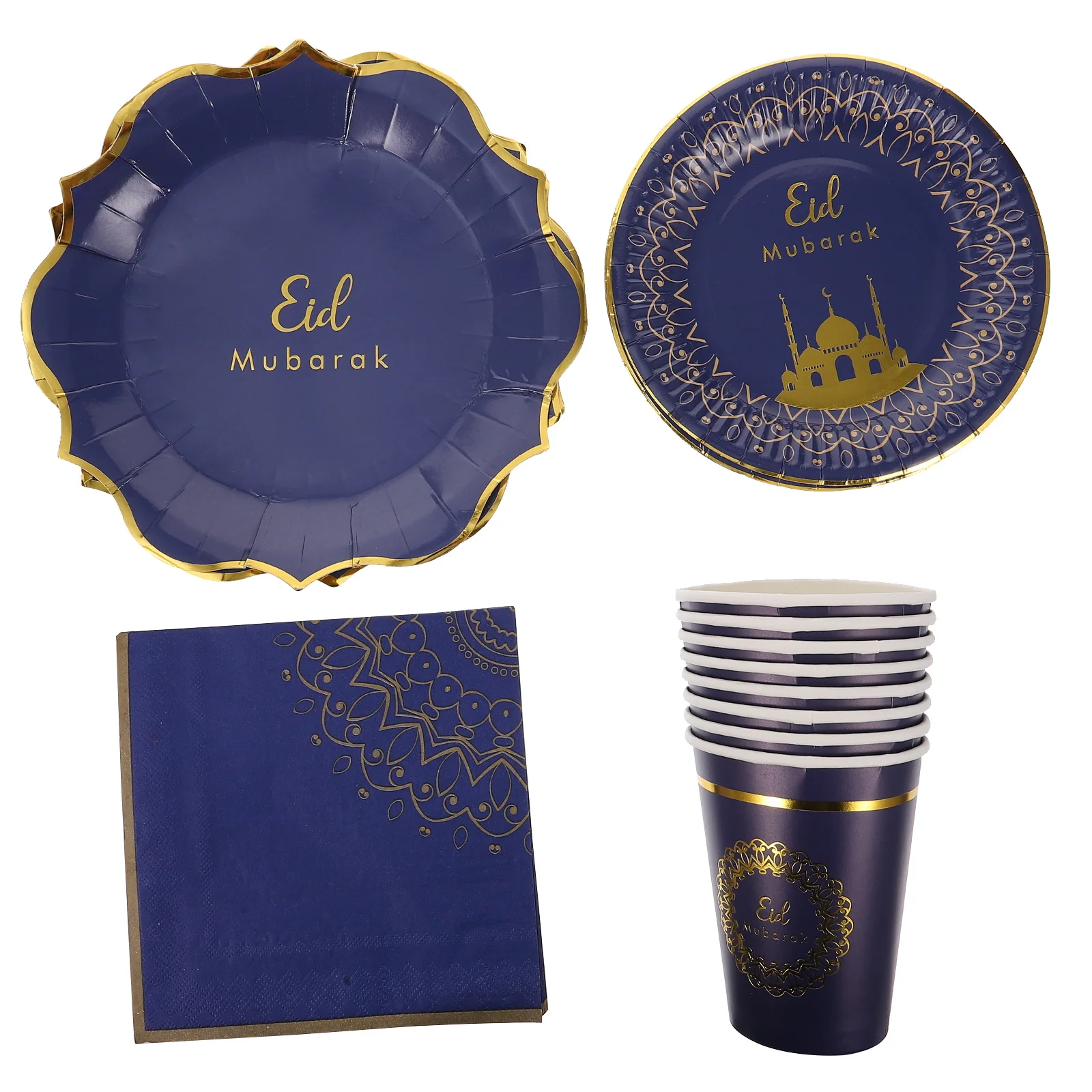 Disposable Tableware 16 Pieces High Quality Paper Plates Cups Napkins Absorbent Muslim Party Festival Birthday Bridal Shower
Disposable Tableware 16 Pieces High Quality Paper Plates Cups Napkins Absorbent Muslim Party Festival Birthday Bridal Shower